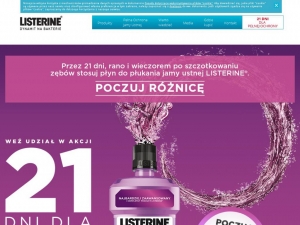 Listerine - sposób na osad nazębny.